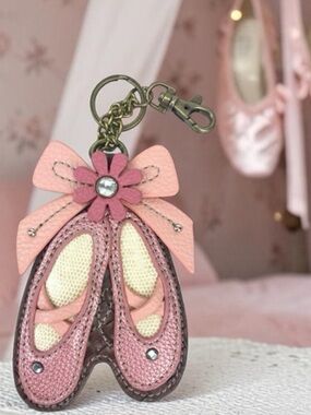 Chala ballet slippers bag charm keychain key fob coin purse NWT